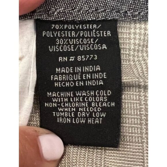 O'Neill Flat Front Shorts Tan Plaid Polyester Viscose Lightweight Size 38 - Picture 5 of 7